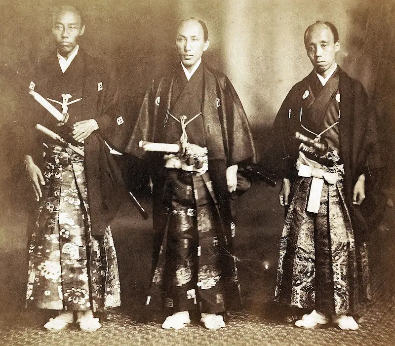 1860年にアメリカを訪れた遣米使節の代表者たち